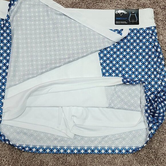 Callaway TrueSculpt Women's Tennis Skort Golf Skirt Blue Sea Star - Size XL - Picture 8 of 12